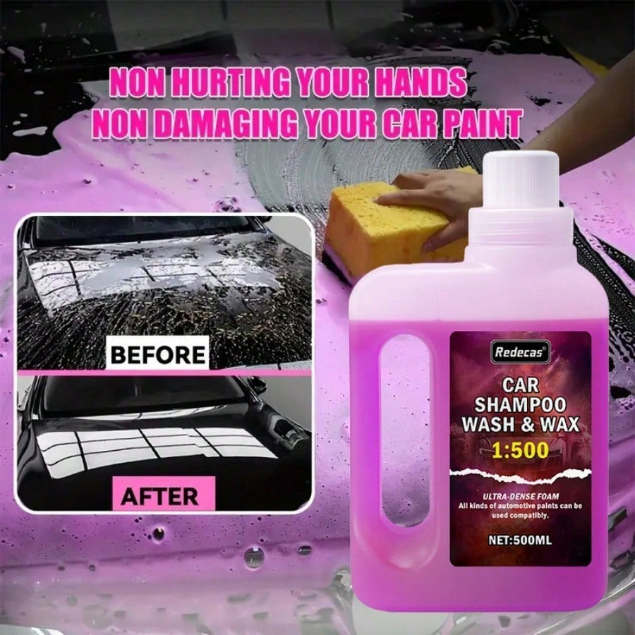 500ml roze schuimwasmiddel voo - Car Wax Ceramic Coating recensie en prijs